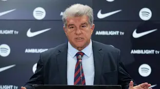 El presidente del FC Barcelona, Joan Laporta, en una imagen de archivo El presidente del FC Barcelona, Joan Laporta, en una imagen de archivo