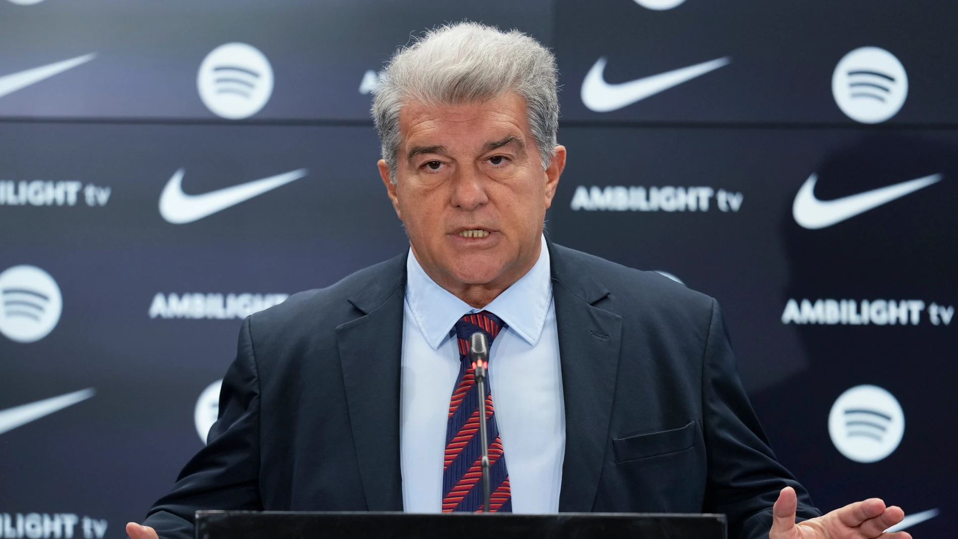 El presidente del FC Barcelona, Joan Laporta, en una imagen de archivo El presidente del FC Barcelona, Joan Laporta, en una imagen de archivo