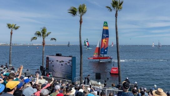 El equipo espa&ntilde;ol durante la prueba de Los Angeles de la SailGP