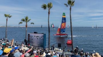 El equipo español durante la prueba de Los Angeles de la SailGP