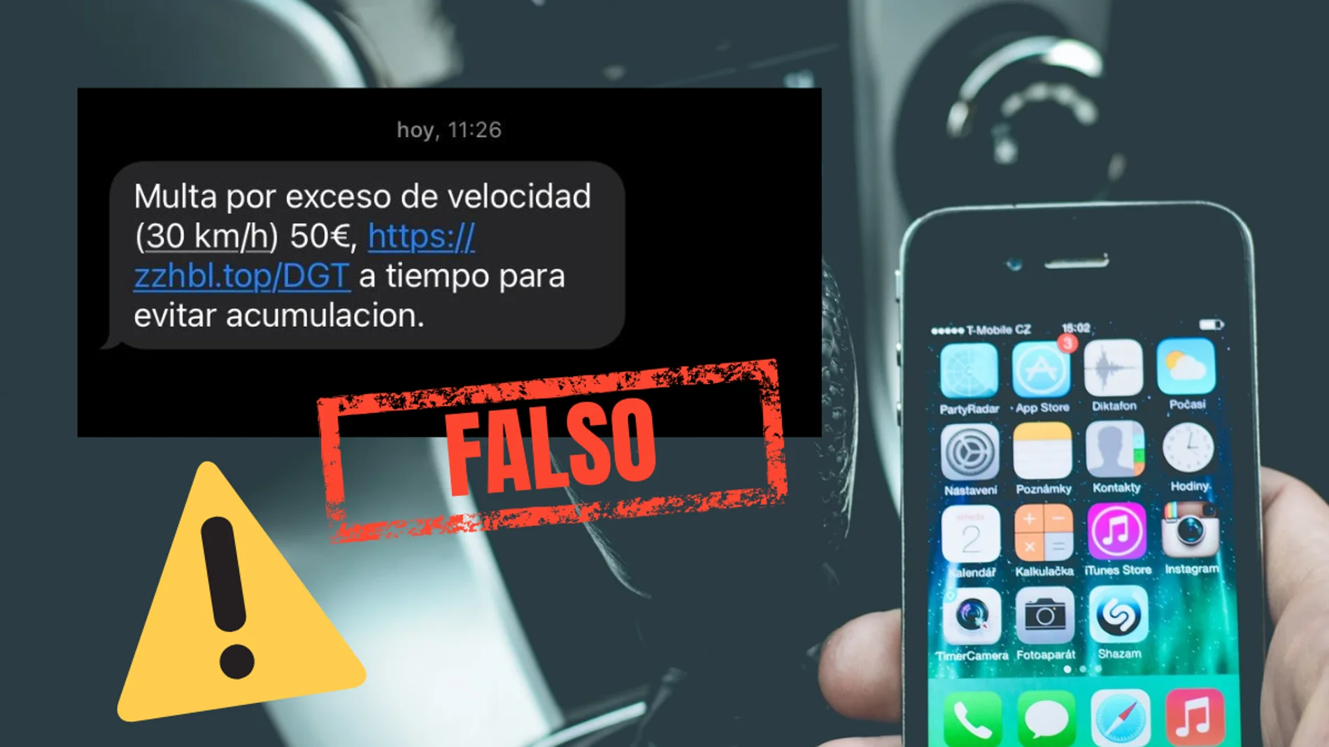 La DGT alerta de una estafa: "Multa por exceso de velocidad DGT, 50 euros" La DGT alerta de una estafa: "Multa por exceso de velocidad DGT, 50 euros"