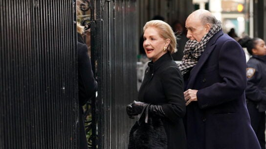 Carolina Herrera y su marido Reinaldo, en Nueva York en 2019