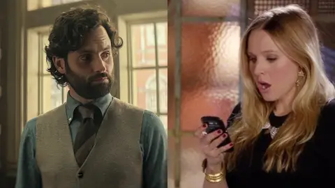 Penn Badgley y Kristen Bell Penn Badgley y Kristen Bell