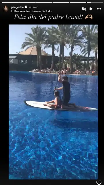 Paula Echevarría felicita a David Bustamante Paula Echevarría felicita a David Bustamante