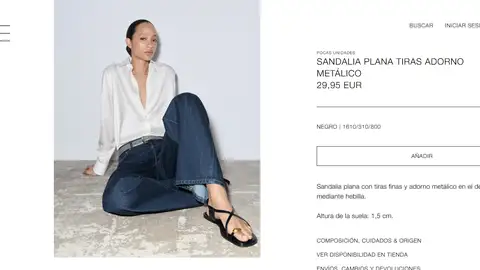 Las sandalias de dedo de Zara Las sandalias de dedo de Zara