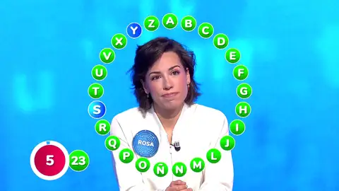 Rosa, pletórica en El Rosco: jaque a Manu y a dos letras del bote de 1.384.000 euros Rosa, pletórica en El Rosco: jaque a Manu y a dos letras del bote de 1.384.000 euros