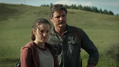 Bella Ramsey y Pedro Pascal en The Last of Us como Ellie y Joel Bella Ramsey y Pedro Pascal en The Last of Us como Ellie y Joel