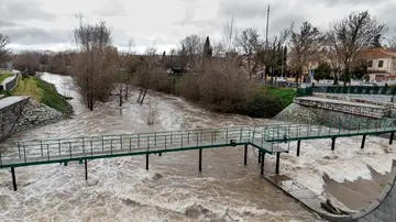 Cauce del río Manzanares tras su crecida histórica por las lluvias que deja la borrasca Martinho Cauce del río Manzanares tras su crecida histórica por las lluvias que deja la borrasca Martinho