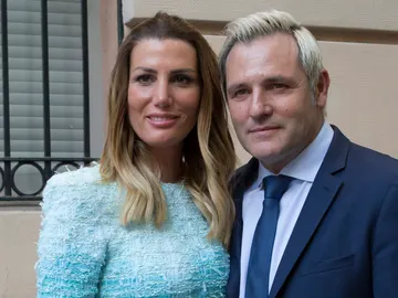 Santiago Cañizares y su exmujer, Mayte García, en 2019 Santiago Cañizares y su exmujer, Mayte García, en 2019