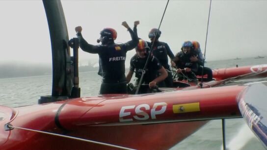 El equipo espa&ntilde;ol celebra la victoria en San Francisco