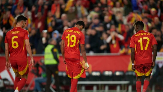 Lamine Yamal celebra su golazo a Pa&iacute;ses Bajos