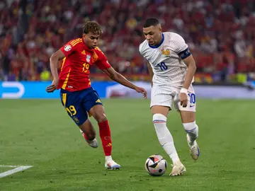 Lamine Yamal y Kylian Mbappé en la pasada Eurocopa Lamine Yamal y Kylian Mbappé en la pasada Eurocopa