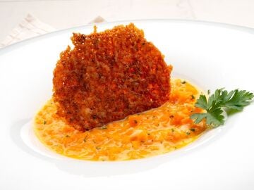 ¡Fuente de salud para la vista! Joseba Arguiñano elabora un falso risotto de boniato