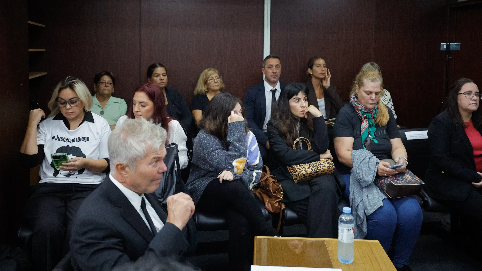 Fotografía de archivo que muestra una audiencia del juicio por la muerte de Diego Maradona Fotografía de archivo que muestra una audiencia del juicio por la muerte de Diego Maradona