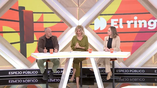 Un jubilado y una joven trabajadora debaten la situación de los salarios y la pensiones en España en el Ring de "Espejo Público" Un jubilado y una joven trabajadora debaten la situación de los salarios y la pensiones en España en el Ring de "Espejo Público"