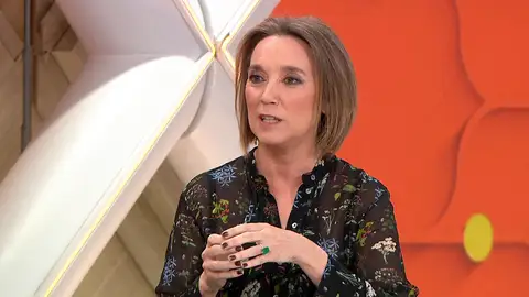 Cuca Gamarra en Espejo Público. Cuca Gamarra en Espejo Público.