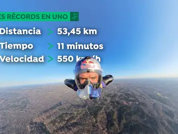 El triple récord logrado por Sebastián Álvarez en un solo salto El triple récord logrado por Sebastián Álvarez en un solo salto