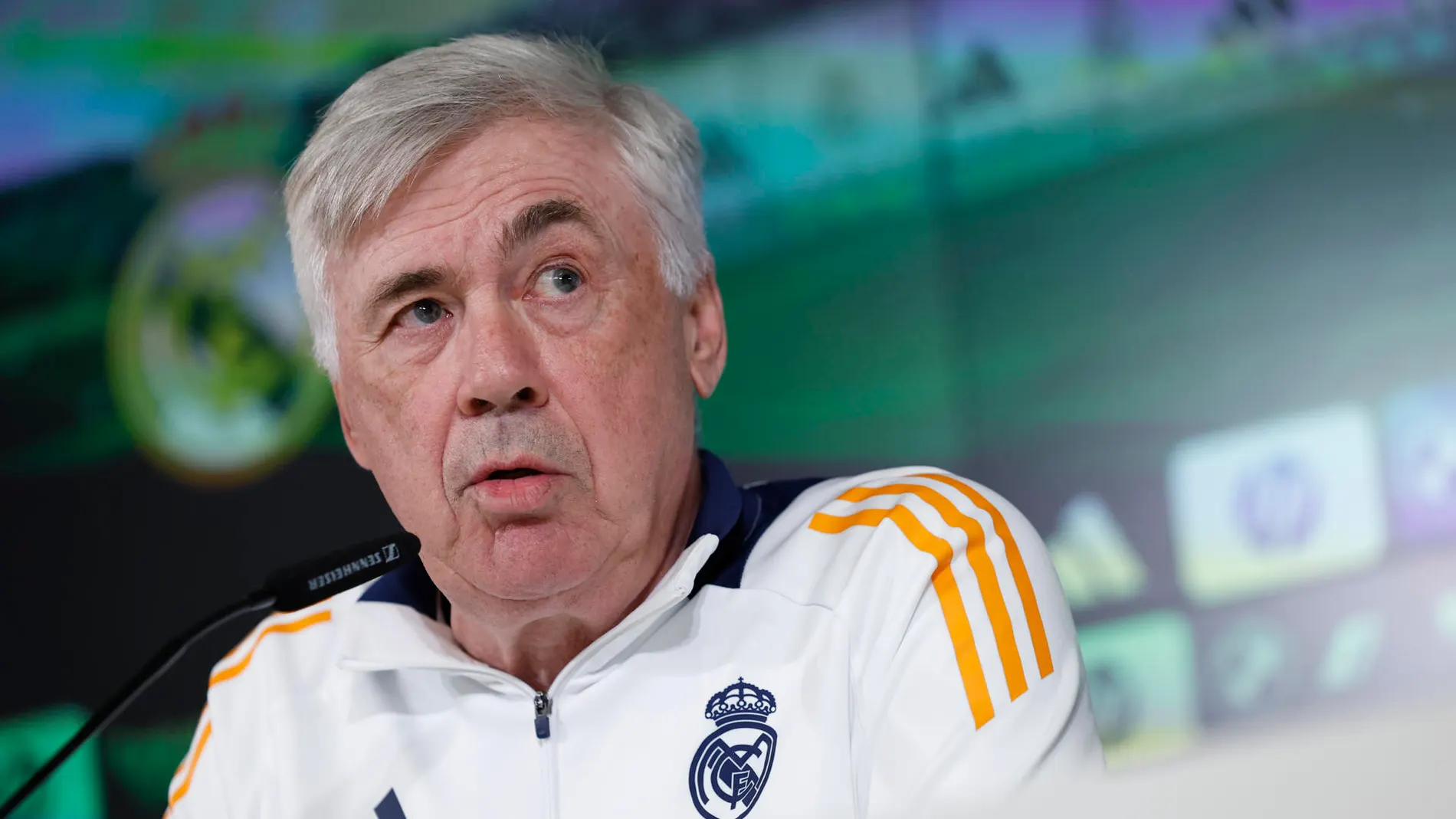 Carlo Ancelotti en rueda de prensa Carlo Ancelotti en rueda de prensa