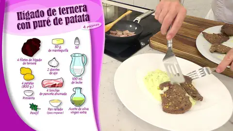 Ingredientes Hígado de ternera con puré de patata Ingredientes Hígado de ternera con puré de patata