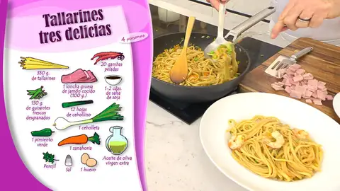 Ingredientes Tallarines tres delicias Ingredientes Tallarines tres delicias