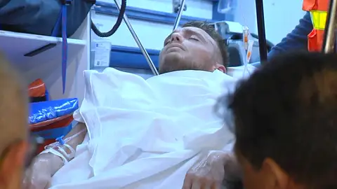 Jasper Cillessen a su llegada al hospital de Vigo Jasper Cillessen a su llegada al hospital de Vigo