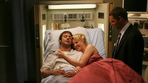 Jeffrey Dean Morgan, Katherine Heigl y Justin Chambers en Anatomía de Grey Jeffrey Dean Morgan, Katherine Heigl y Justin Chambers en Anatomía de Grey