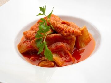 Receta de callos con morros en salsa vizca&iacute;na, de Argui&ntilde;ano: "Limpios y con muy poca grasa"