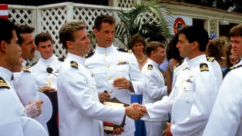Val Kilmer y Tom Cruise en Top Gun Val Kilmer y Tom Cruise en Top Gun