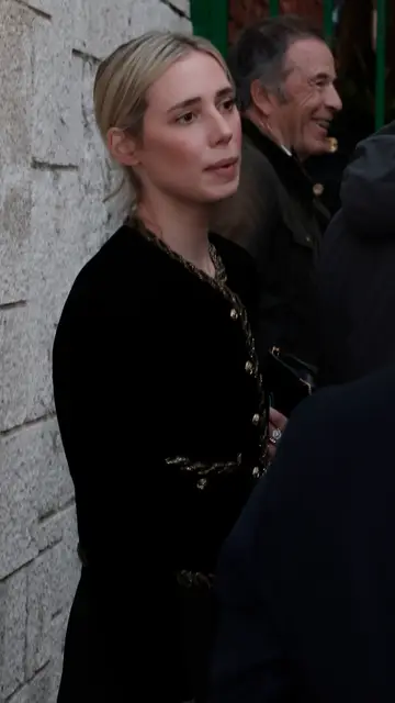 Lulu Figueroa, en la misa funeral de su padre Lulu Figueroa, en la misa funeral de su padre