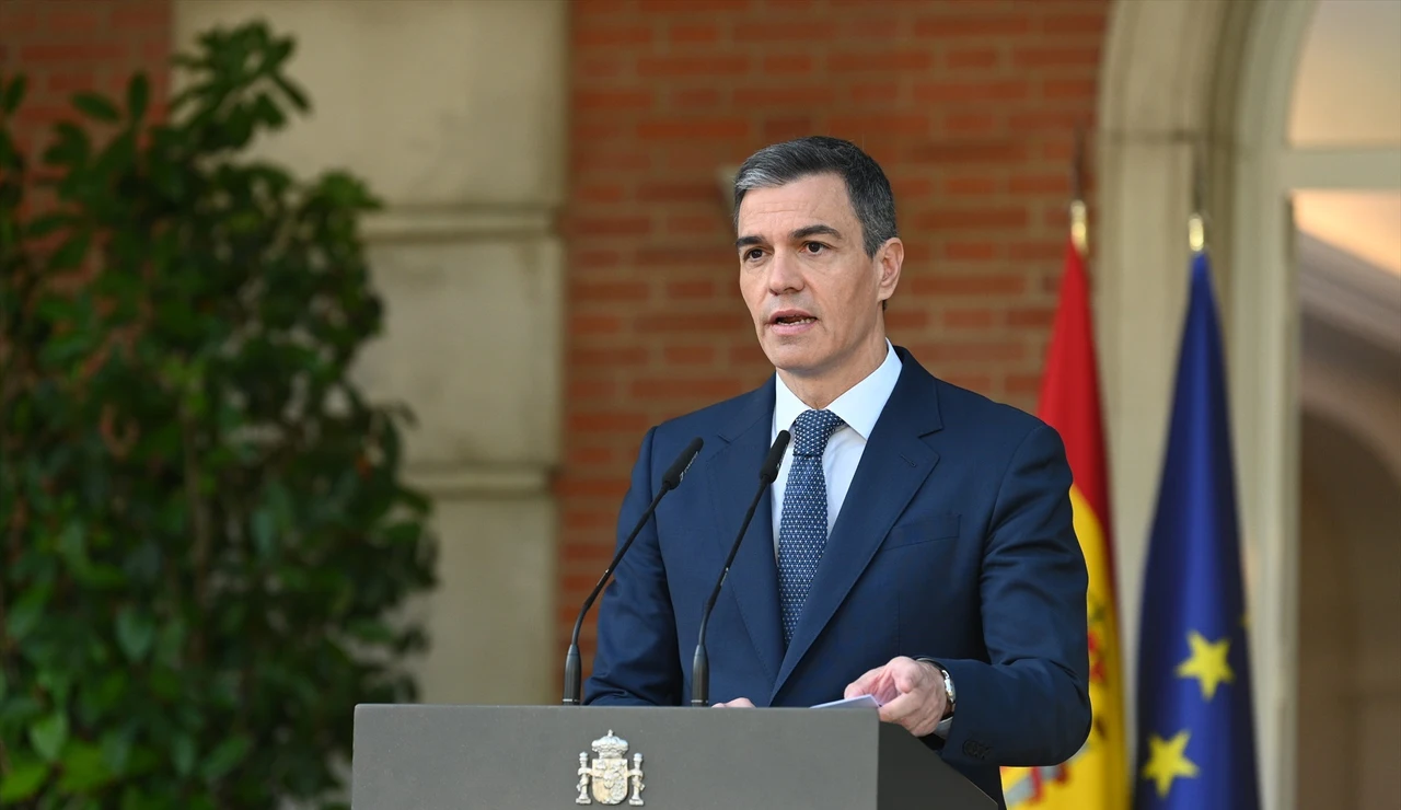 Pedro Sánchez comparece en La Moncloa (archivo)