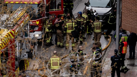 Bomberos trabajan en Alcorcón Bomberos trabajan en Alcorcón