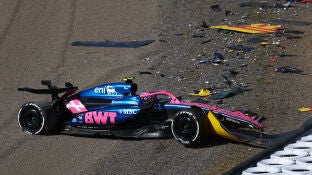 As&iacute; qued&oacute; el Alpine de Doohan tras accidentarse en Suzuka