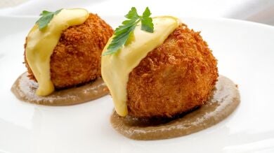 Receta sencilla de bomba de carne con salsa picante, de Joseba Arguiñano