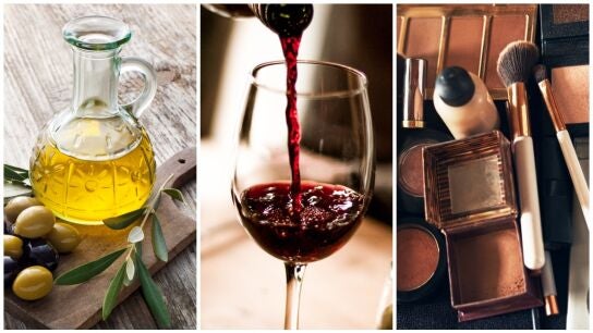 Aceite, vino y maquillaje, productos espa&ntilde;oles afectados por los aranceles