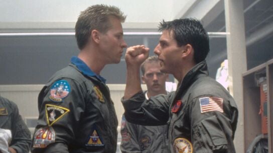 Tom Cruise y Val Kilmer en Top Gun