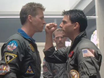 Tom Cruise y Val Kilmer en Top Gun Tom Cruise y Val Kilmer en Top Gun