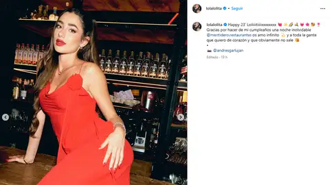 El vestido rojo de Lola Lolita para su cumpleaños El vestido rojo de Lola Lolita para su cumpleaños