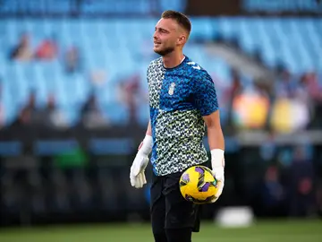 Jasper Cillessen, antes del duelo ante el Celta de Vigo en Balaídos Jasper Cillessen, antes del duelo ante el Celta de Vigo en Balaídos