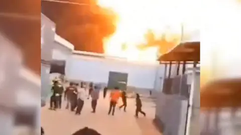 Momentos de pánico por el incendio en Chile Momentos de pánico por el incendio en Chile