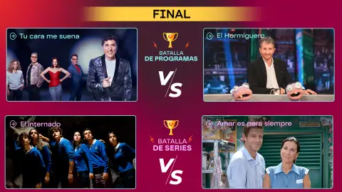 ¡Llega la Batalla final de los formatos!: elige la mejor serie y el mejor programa de Antena 3 ¡Llega la Batalla final de los formatos!: elige la mejor serie y el mejor programa de Antena 3