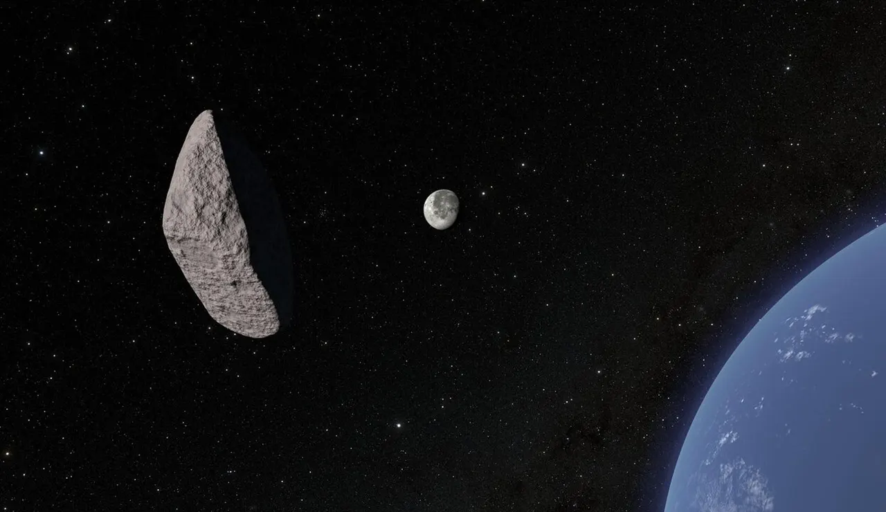 Asteroide 2024 YR4 en dirección a la Luna