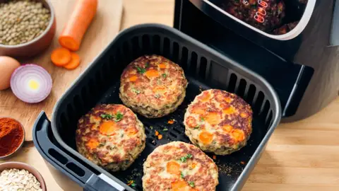 Hamburguesas de lentejas y zanahoria Hamburguesas de lentejas y zanahoria