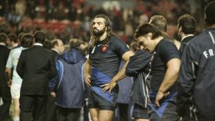S&eacute;bastien Chabal, tras un partido ante Argentina en el Mundial de 2007