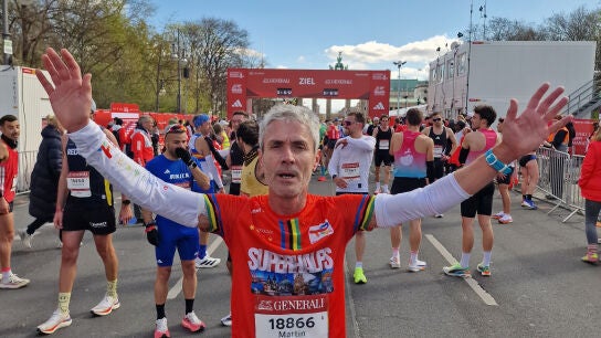 Mart&iacute;n Fiz, en el medio marat&oacute;n de Berl&iacute;n