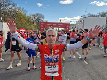 Martín Fiz, en el medio maratón de Berlín Martín Fiz, en el medio maratón de Berlín