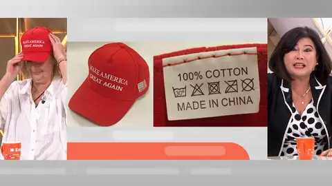 La gorra de una fan de Donald Trump. La gorra de una fan de Donald Trump.