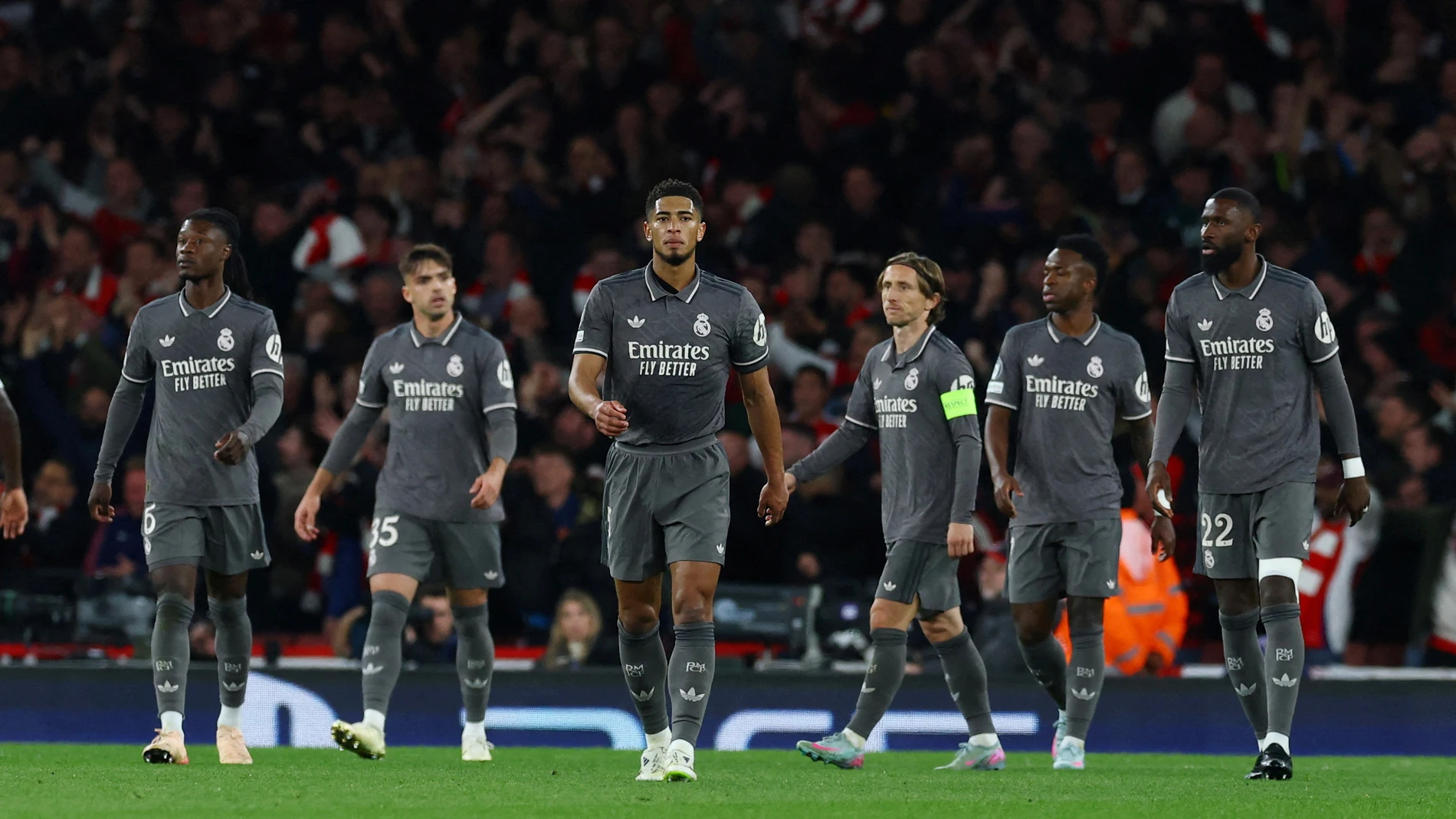 Los jugadores del Real Madrid en el Emirates Stadium Los jugadores del Real Madrid en el Emirates Stadium