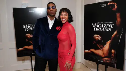 Jonathan Majors y Meagan Good Jonathan Majors y Meagan Good