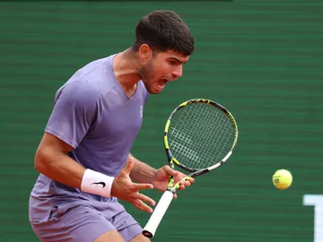 Carlos Alcaraz celebra la victoria ante Davidovich en semifinales del Masters de Montecarlo Carlos Alcaraz celebra la victoria ante Davidovich en semifinales del Masters de Montecarlo