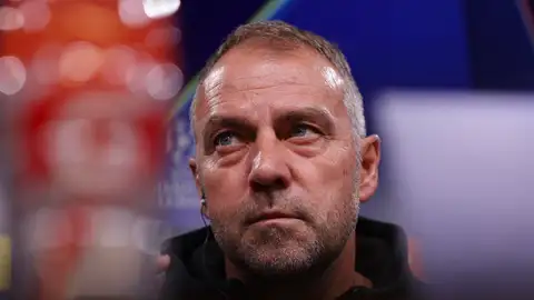 Hansi Flick, en rueda de prensa en Dortmund Hansi Flick, en rueda de prensa en Dortmund